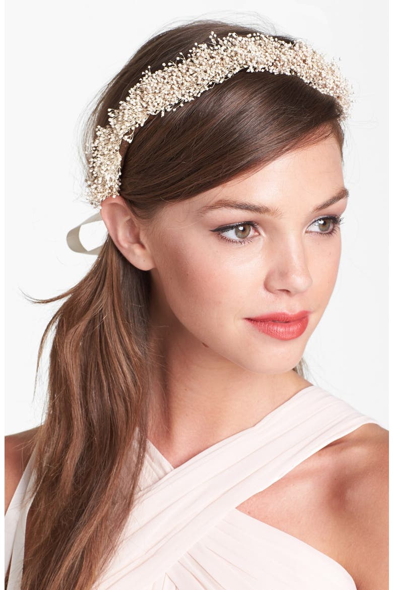 Baby's Breath Crown, Main, color, WHITE