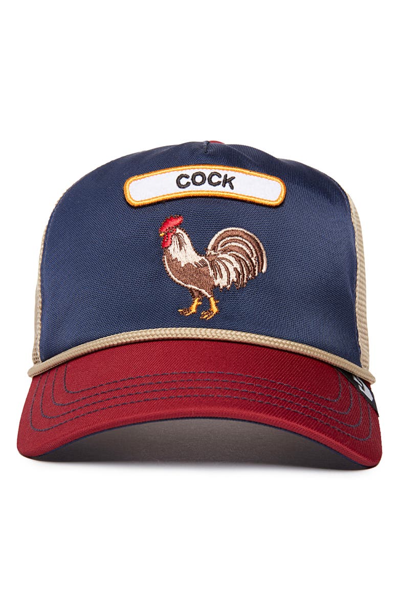 Goorin Bros. Rooster Embroidered Patch Trucker Hat, Alternate, color,