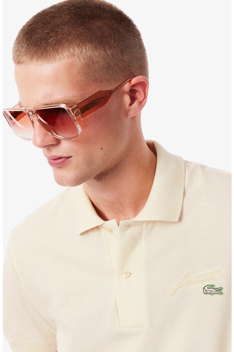 Classic Fit Embroidery Detail Cotton Piqué Polo, Alternate, color, CREAM