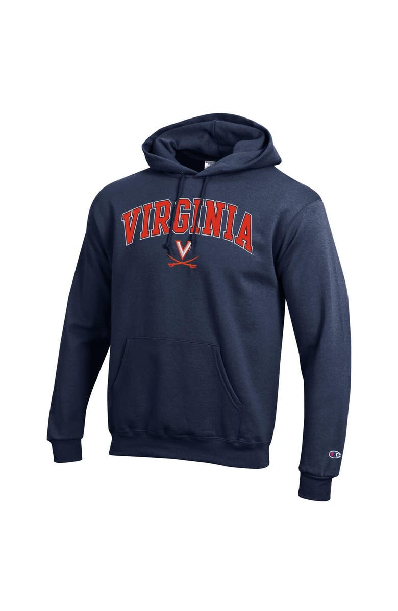Champion Men's Champion Navy Virginia Cavaliers Arched Logo Fleece Pullover Hoodie, Alternate, color, Navy