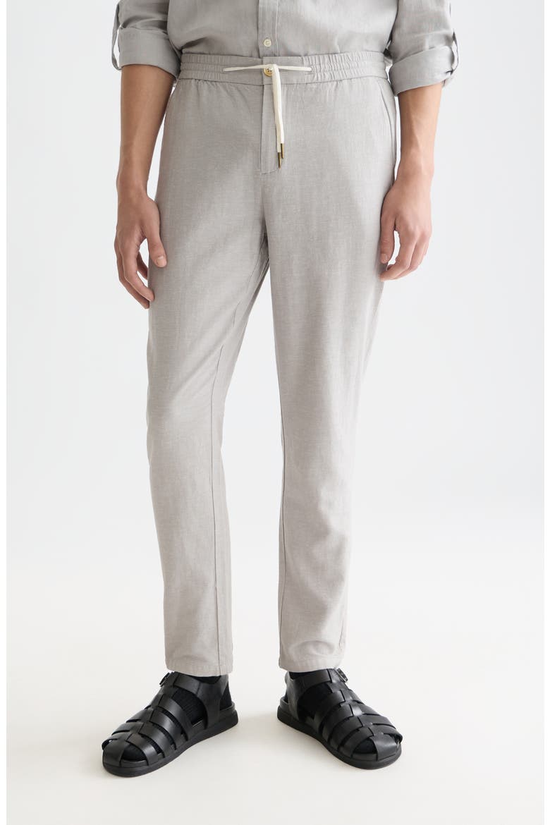 Warren Cotton & Linen Pants, Main, color, GREY