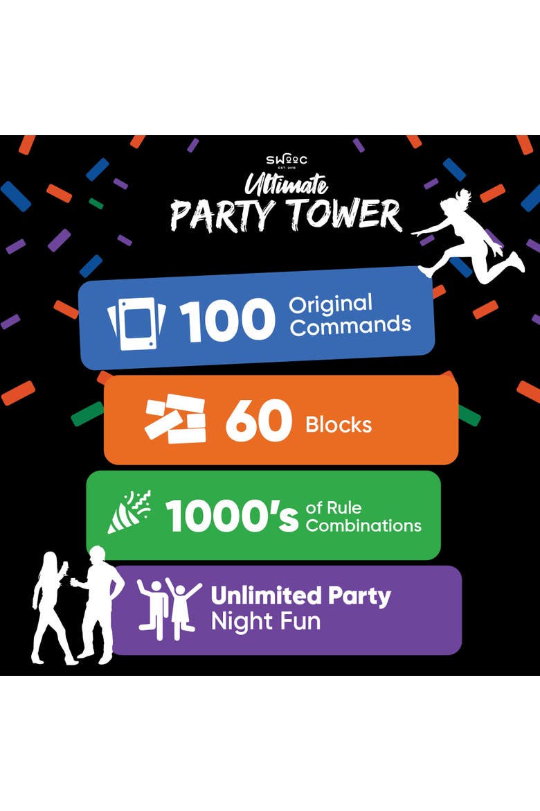 Ultimate Party Tower Game, Alternate, color, Multicolored