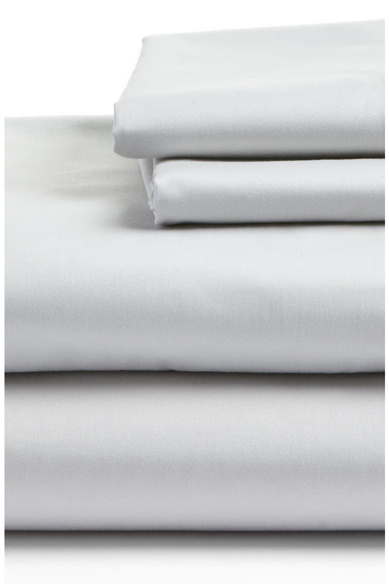 400 Thread Count Organic Cotton Sateen Sheet Set, Alternate, color, GREY VAPOR