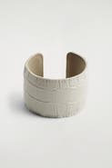 COS Croc-effect Leather Cuff