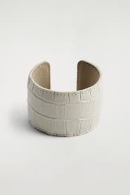 COS Croc-effect Leather Cuff