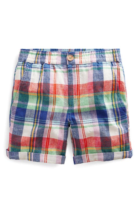 Kids' Smart Roll-Up Linen & Cotton Shorts