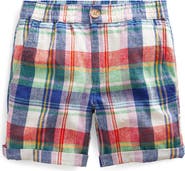 Mini Boden Kids' Smart Roll-Up Linen & Cotton Shorts