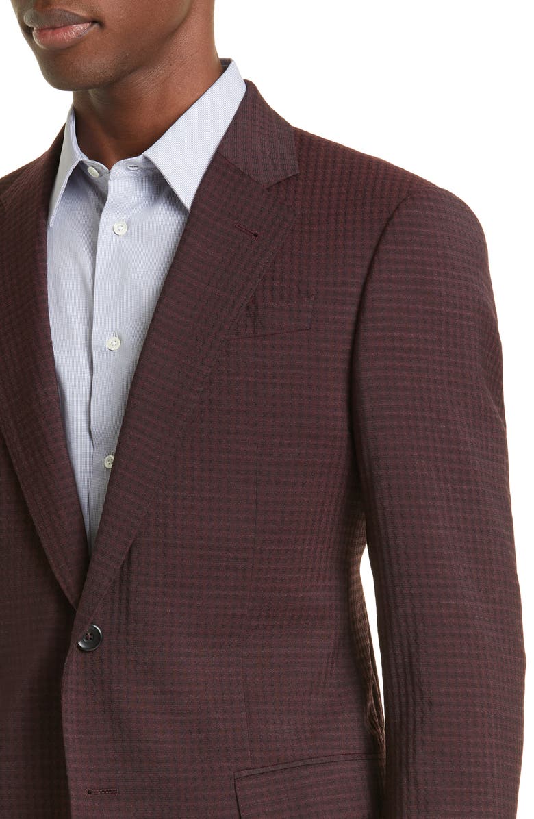 Emporio Armani G-Line Textured Box Stretch Virgin Wool Sport Coat, Alternate, color,