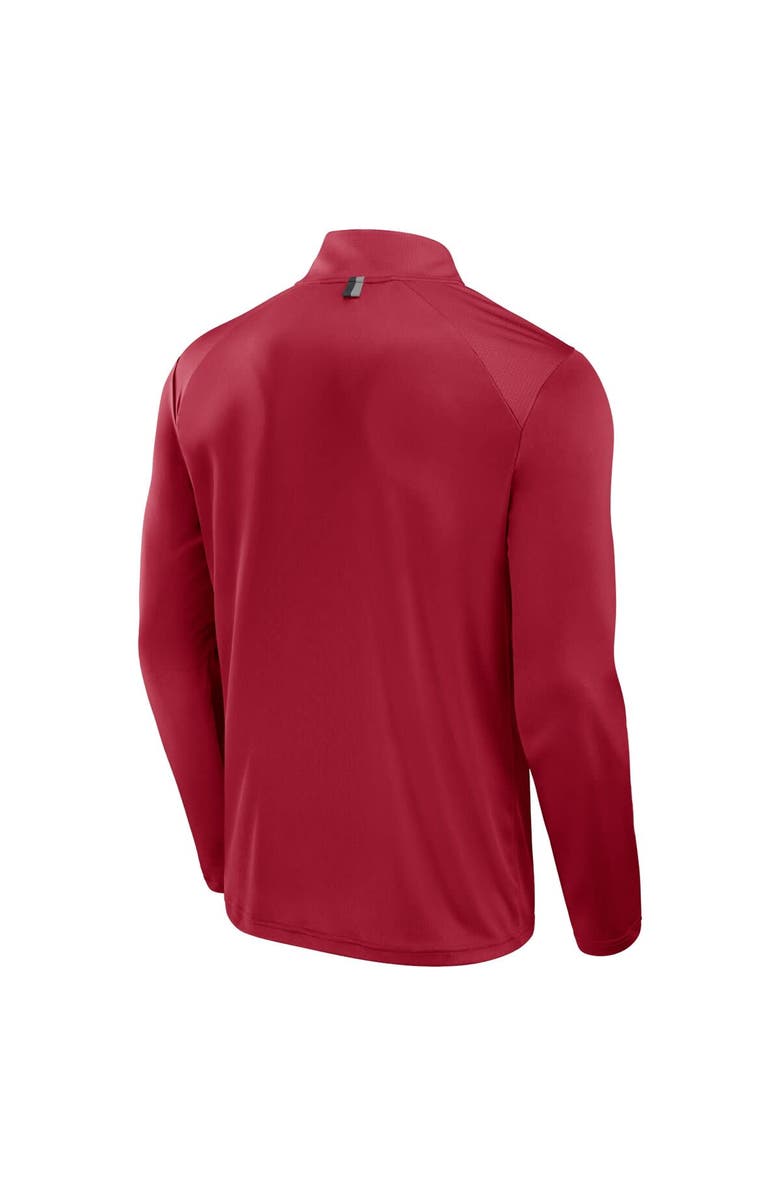 FANATICS Men's Fanatics Scarlet San Francisco 49ers Defender Long Sleeve Quarter-Zip Jacket, Alternate, color, Scarlet