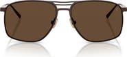 Brunello Cucinelli 56mm Rectangular Sunglasses