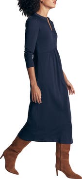 Boden Hope Zip Detail Jersey Midi Dress