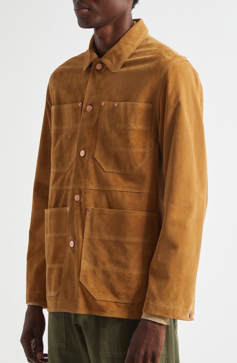 Drake's Welder Suede Chore Jacket, Alternate, color, Sand