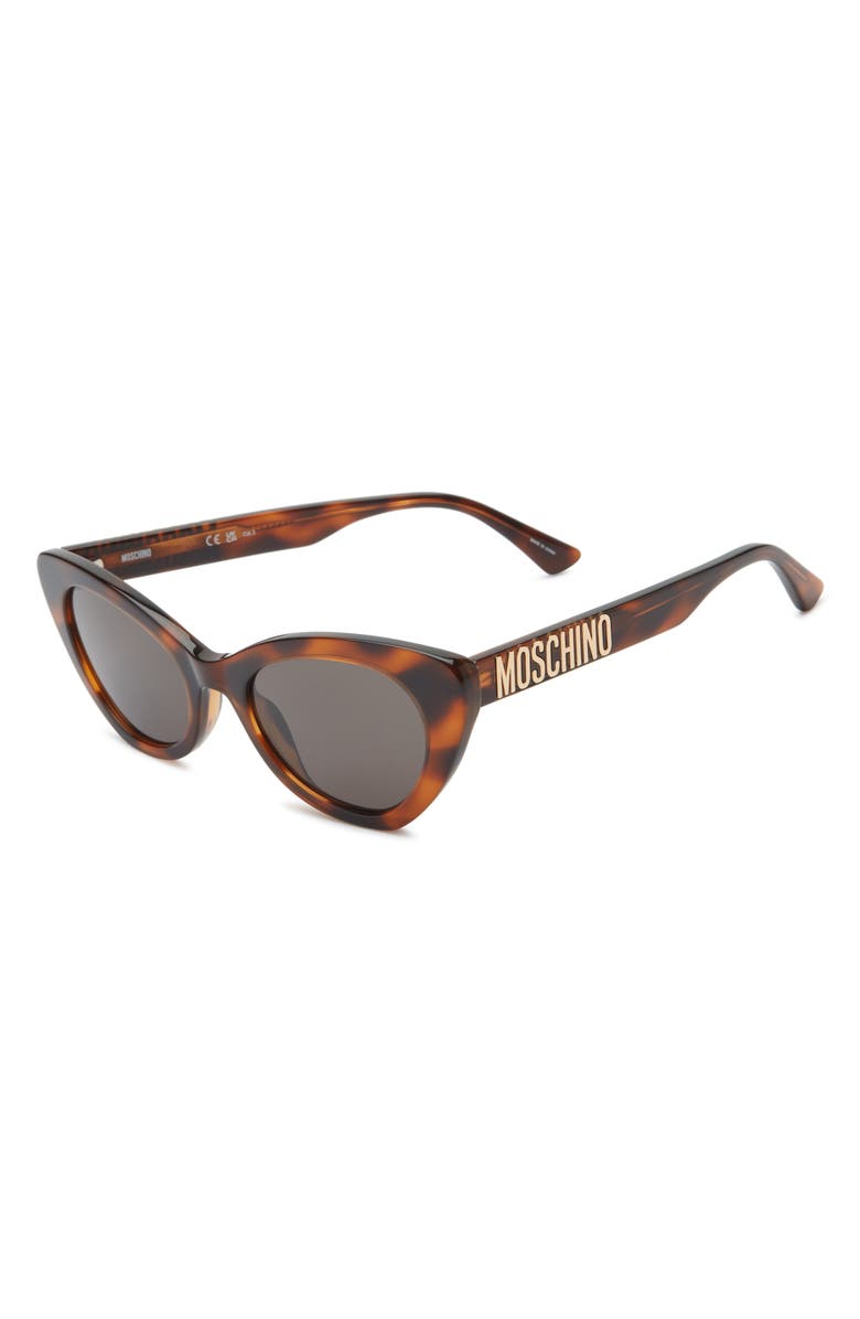 Moschino Cat Eye Sunglasses, Alternate, color, Havana