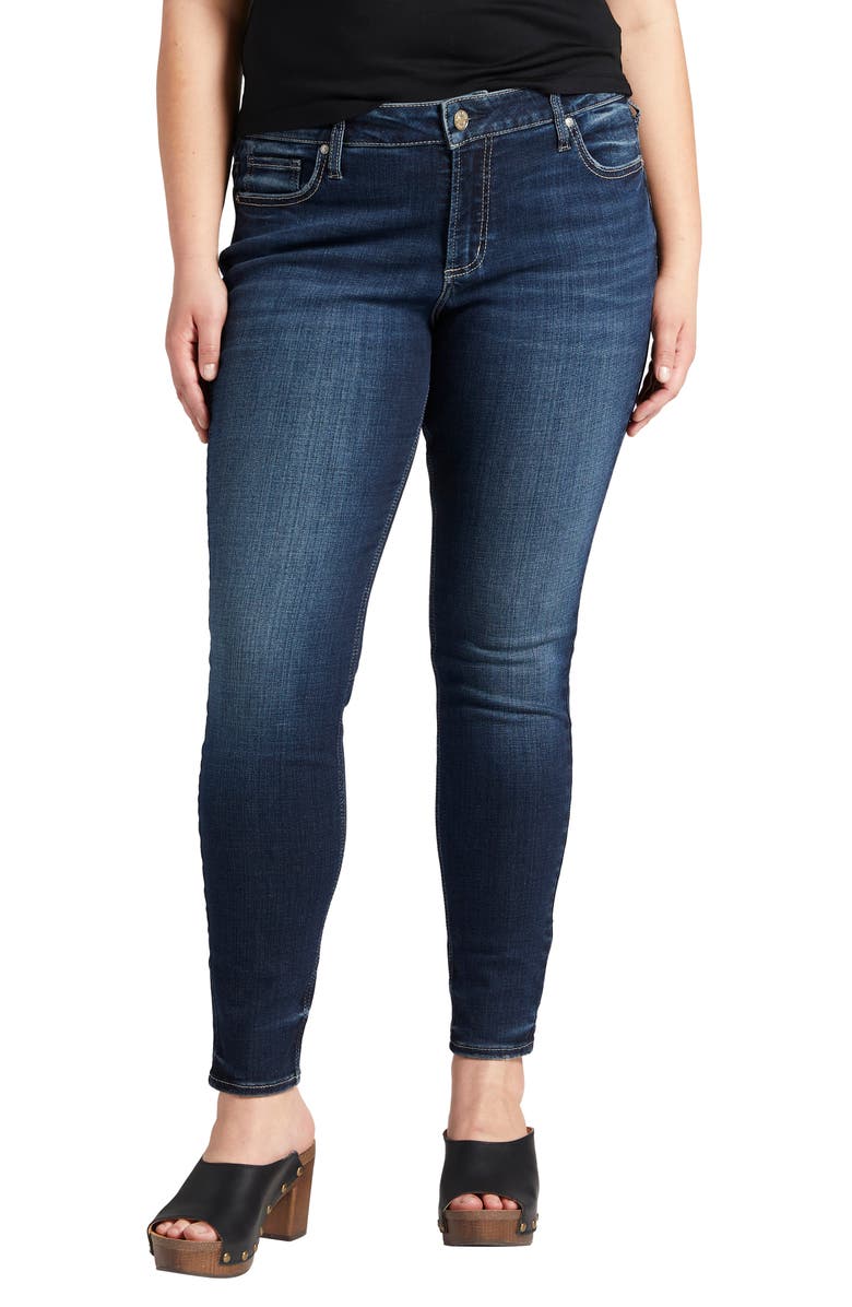 Silver Jeans Co. Elyse Ankle Skinny Jeans, Main, color, 