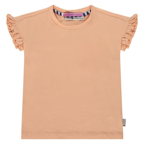 Ruffled Cap Sleeve T-Shirt