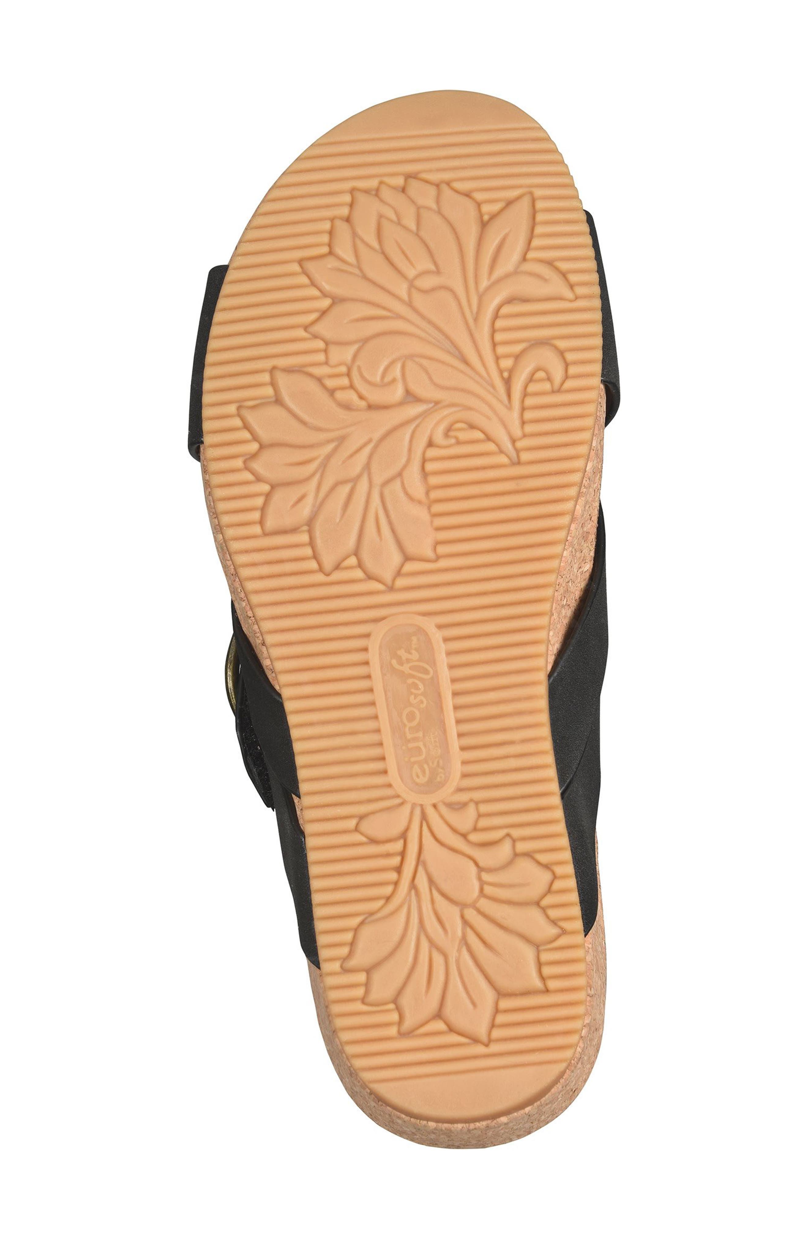 EUROSOFT Grainger Wedge Slide Sandal, Alternate, color, Black