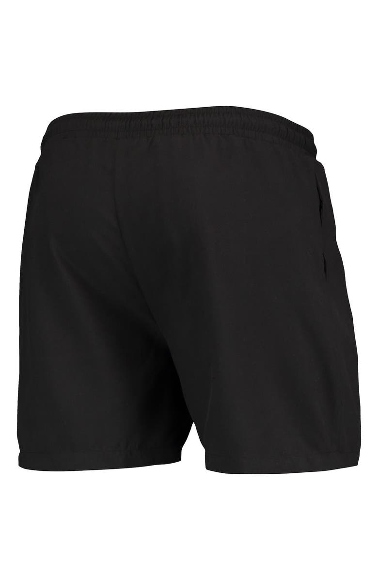 FOCO Men's FOCO Black Las Vegas Raiders Magic Print Palm Traditional Swim Shorts, Alternate, color,