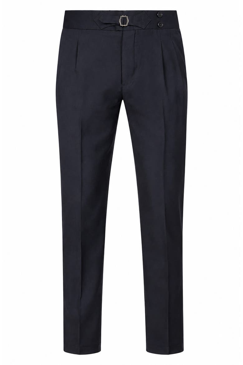 Marthyr Pleated High Waist Trouser Pants, Alternate, color, BLUE