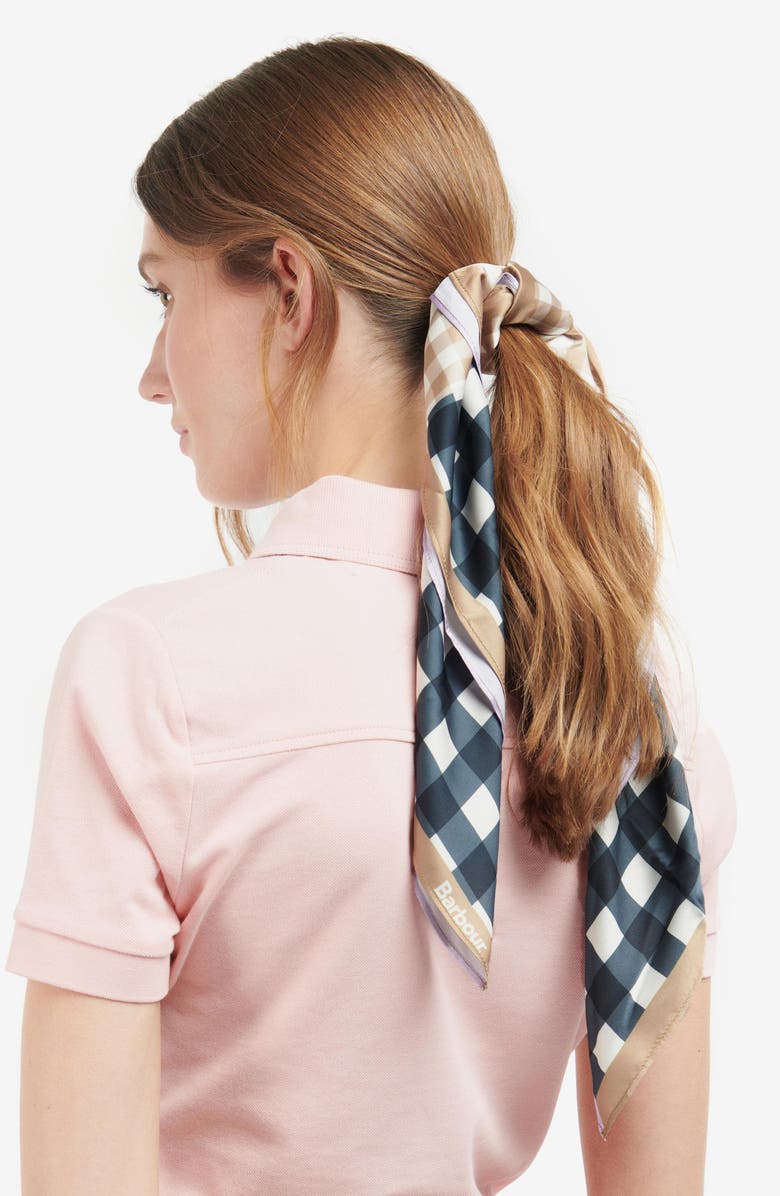 Barbour Darla Gingham Square Scarf, Alternate, color,