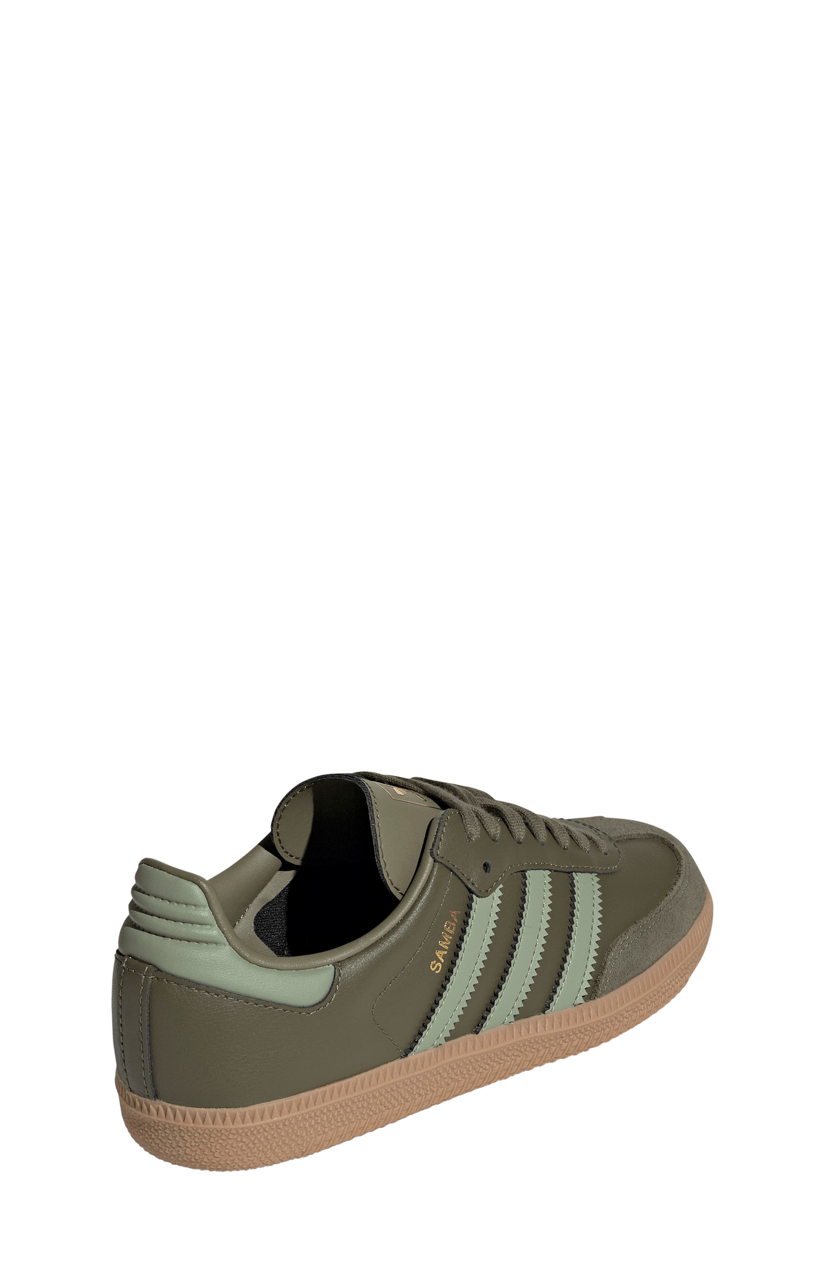 Kids' Samba OG Sneaker, Alternate, color, OLIVE STRATA/ TENT GREEN/ GUM
