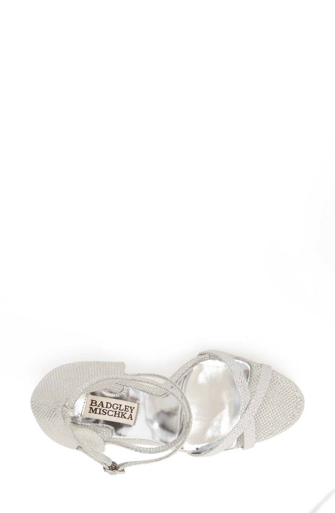 Badgley Mischka 'Dominique' Sandal, Alternate, color, SILVER METALLIC