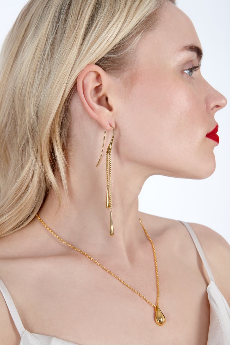 Large Tear Drop Pendant, Alternate, color, Gold Vermeil