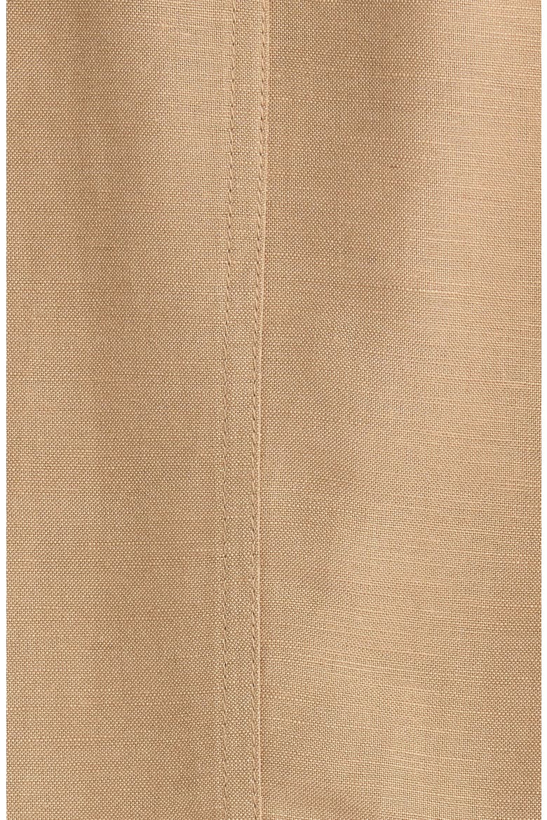 Seamed Open Front Linen Blend Jacket, Alternate, color, TOASTED WHEAT