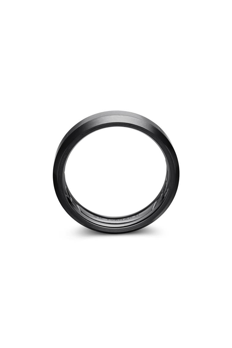 Beveled Band Ring, 6mm, Alternate, color, BLACK TITANIUM