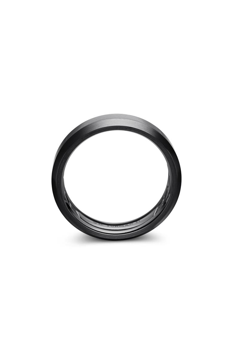 David Yurman Beveled Band Ring, 6mm, Alternate, color, Black Titanium