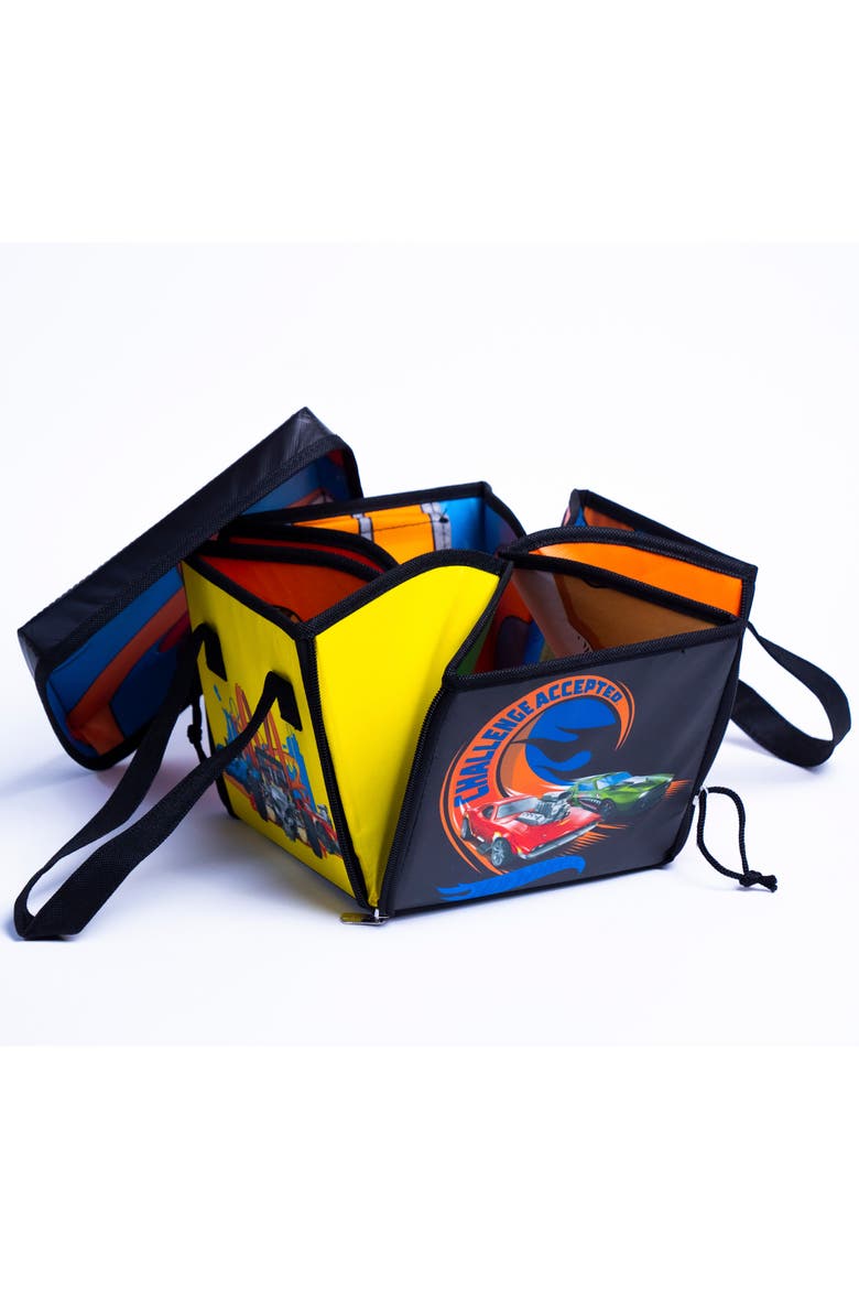 Hot Wheels ZipBin Storage Case & Racetrack Playmat, Alternate, color, Multicolored