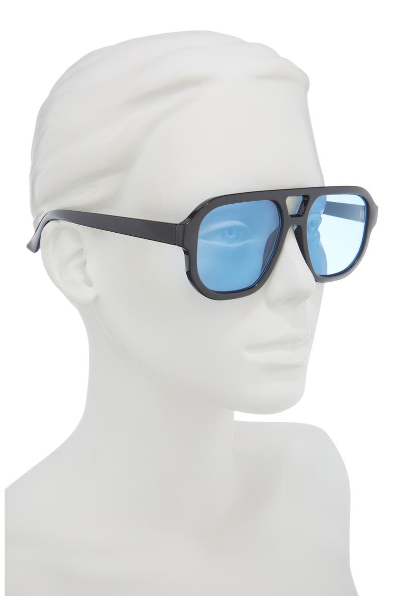 Aviator Sunglasses, Alternate, color, BLACK- BLUE