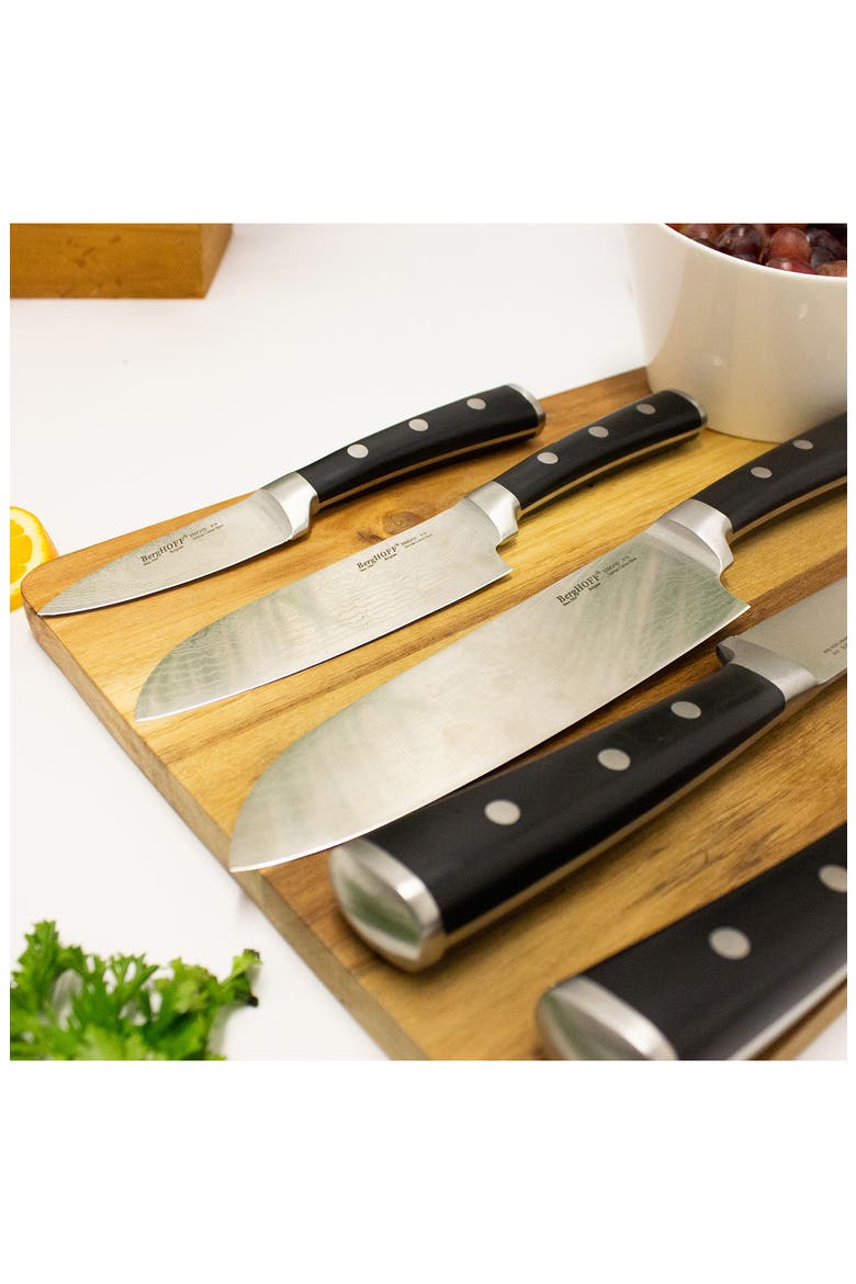 INTERNATIONAL Antigua 5-Piece Cutlery Set, Alternate, color, BLACK/ SILVER