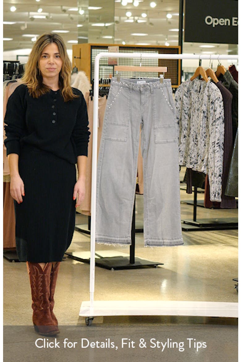 Studded Release Hem Culotte Wide Leg Jeans video