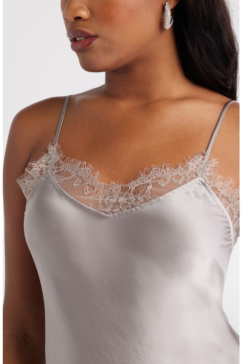 Lace Trim Cami, Alternate, color, GREY SATELLITE