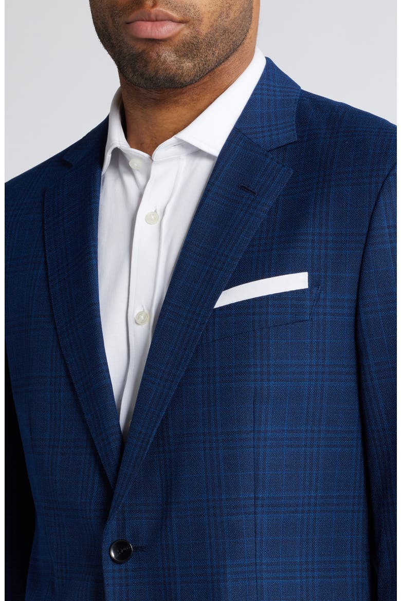 Hutson Plaid Wool Sport Coat, Alternate, color, NAVY
