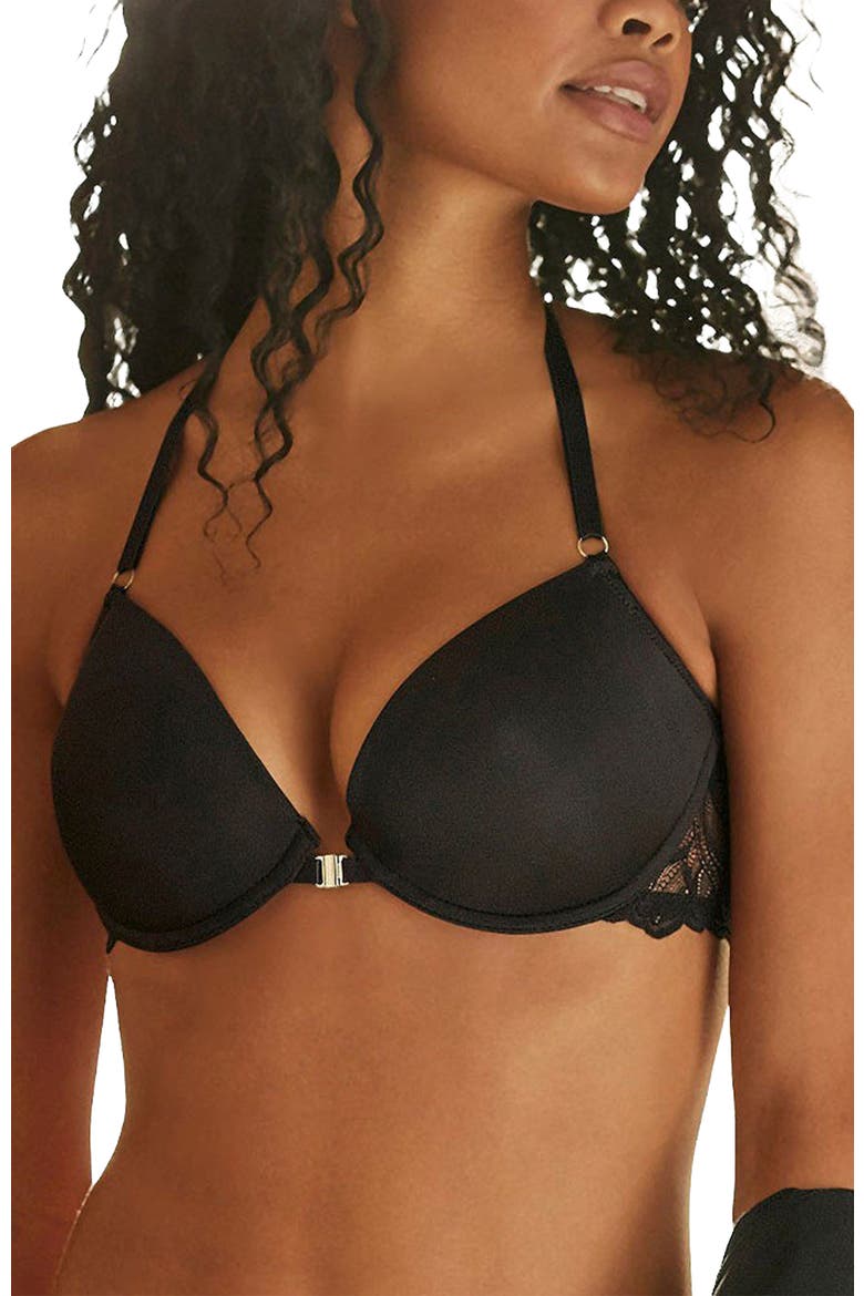 Women's Racer Back O-Chain Bra, Main, color, Black