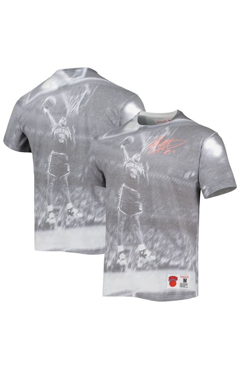 Mitchell & Ness Men's Mitchell & Ness John Starks Heather Gray New York Knicks Above The Rim T-Shirt, Main, color, 