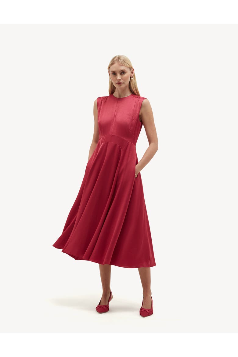 Isobel Midi Dress, Main, color, Mulberrypink