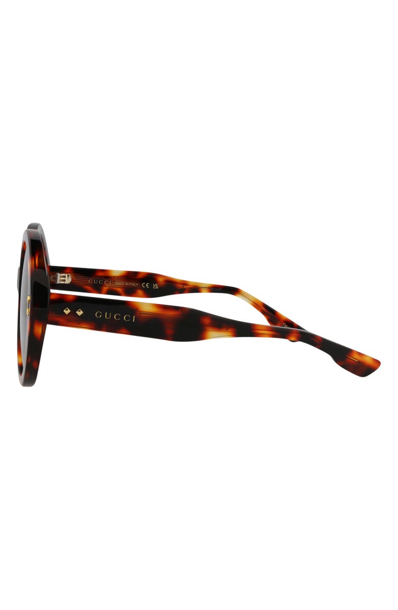 Gucci 54mm Round Sunglasses, Alternate, color, Havana Smoke