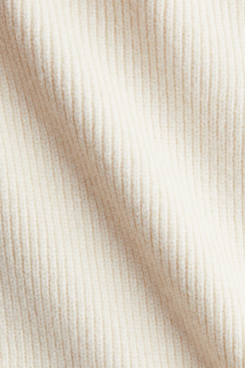 Viscose-blend Rib-knit Dress, Alternate, color, Cream
