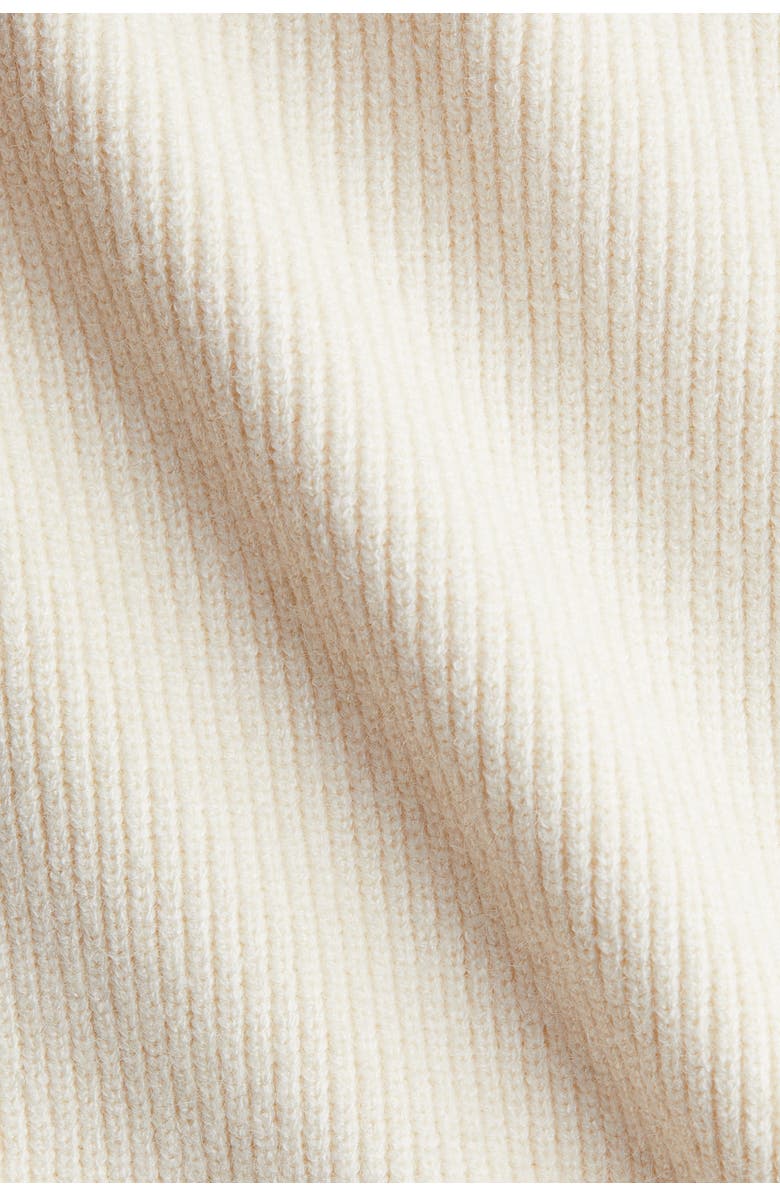 H&M Viscose-blend Rib-knit Dress, Alternate, color, Cream