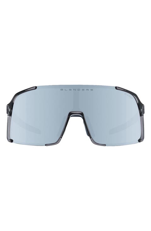 Exposé 132mm Polarized Semi Rimless Shield Sunglasses