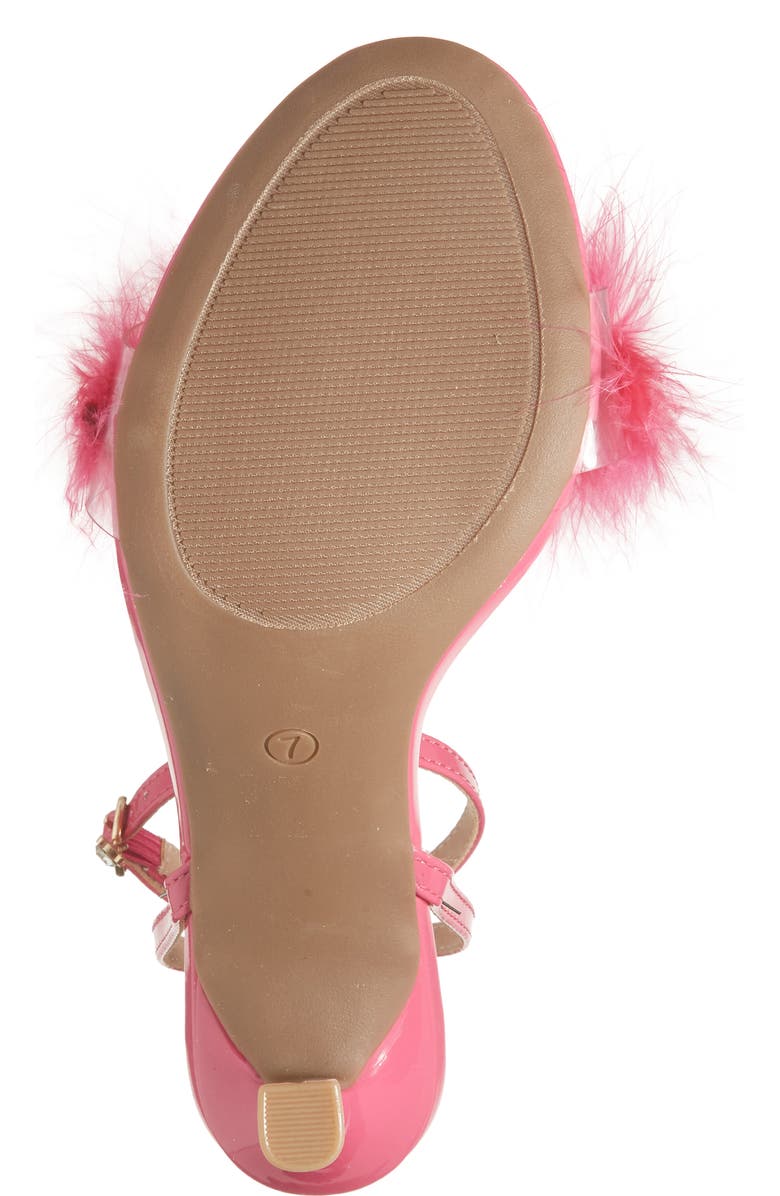 WILD DIVA LOUNGE Safina Faux Fur Heel Sandal, Alternate, color, Hot Pink