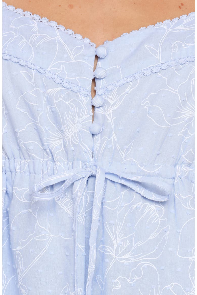 Keaton Embroidered Cotton Minidress, Alternate, color, CORNFLOWER BLUE