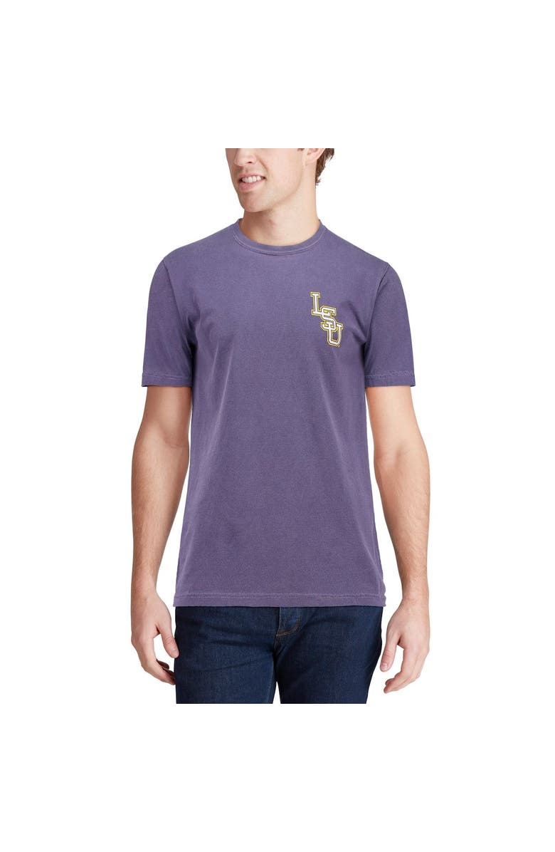 IMAGE ONE Men's Purple LSU Tigers Baseball Flag Comfort Colors T-Shirt, Alternate, color, 