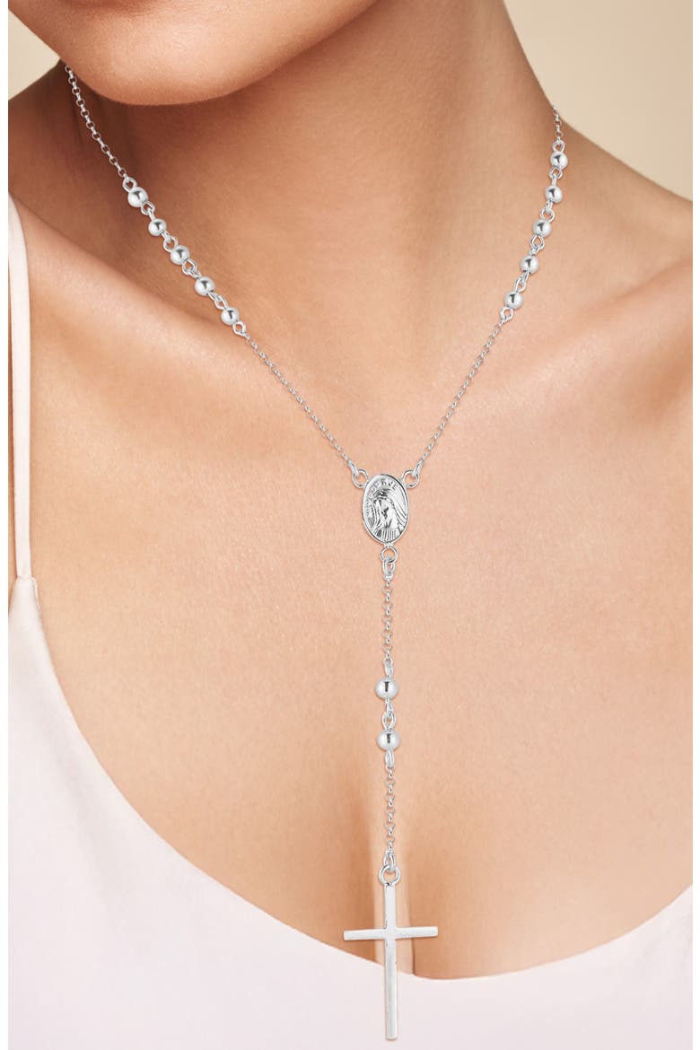 Rosary Necklace, Alternate, color, SILVER