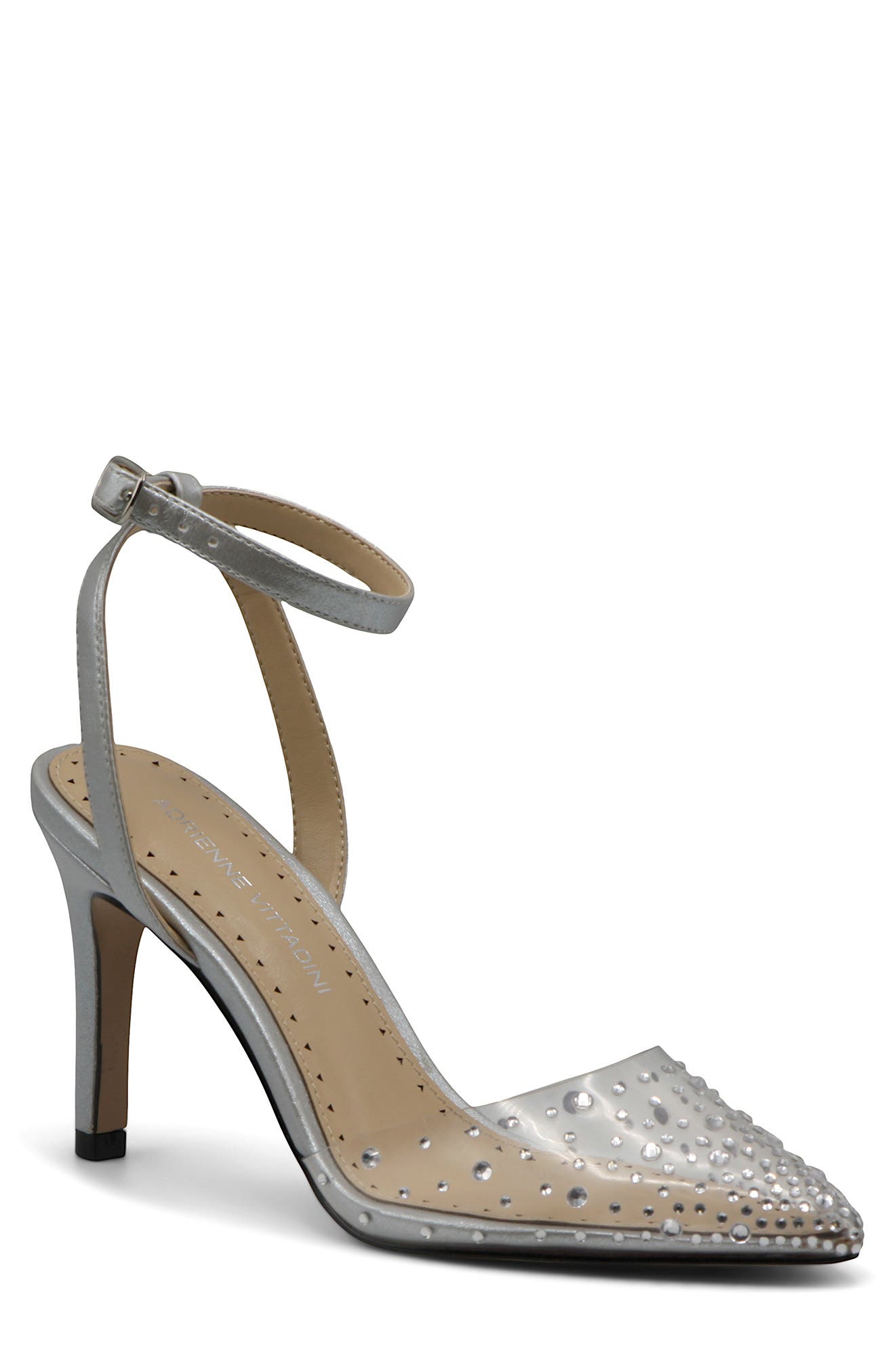 Adrienne Vittadini Jeweled Ankle Strap Pump, Main, color, 