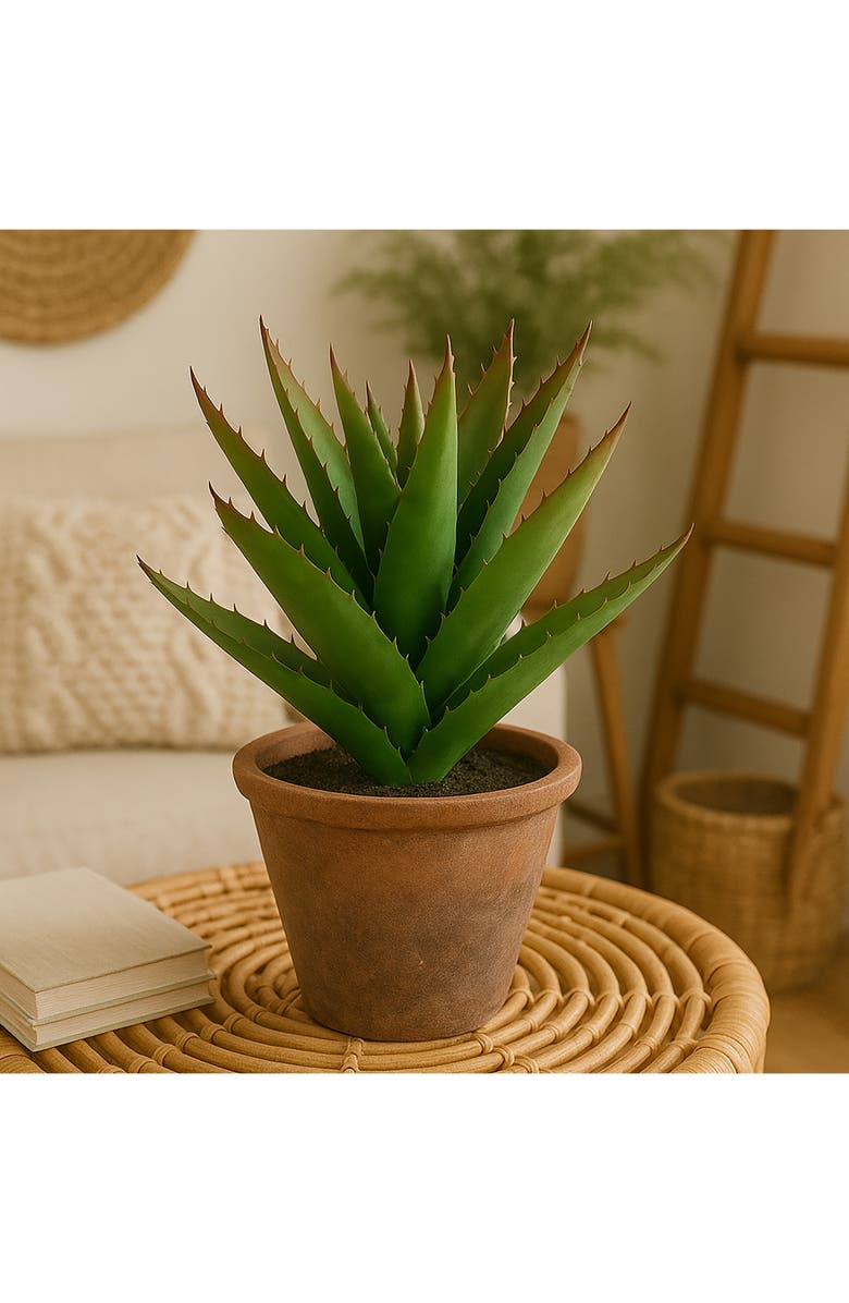 A & B Home Artificial Agave Cactus Plant, Alternate, color, Green