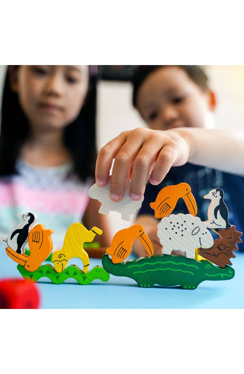 HABA Animal Upon Animal - Classic Wooden Stacking Game Ultimate Family Board Games for Kids and Adults, Party Games and Fun Dexterity Kids Games 4-8, Alternate, color, Multi