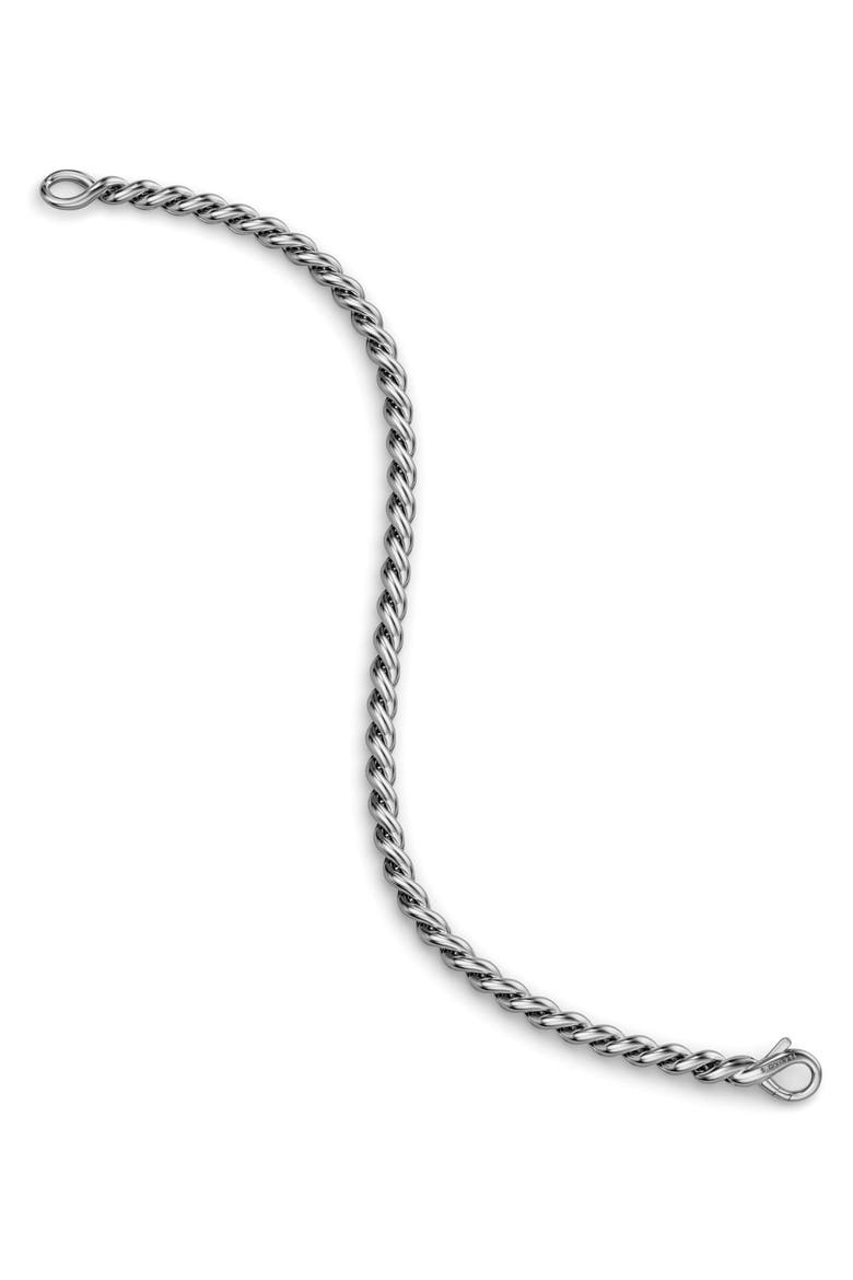 Sculpted Cable Chain Bracelet in Sterling Silver, Alternate, color, SILVER